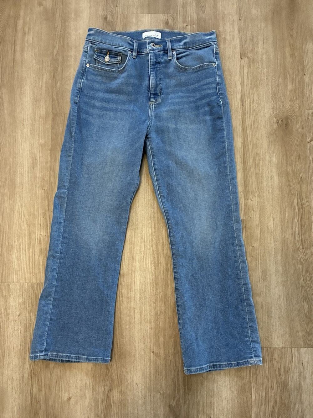 LOFT Ann Taylor Women’s Blue Medium Wash Denim Bootcut Mid Rise Jeans Size 8